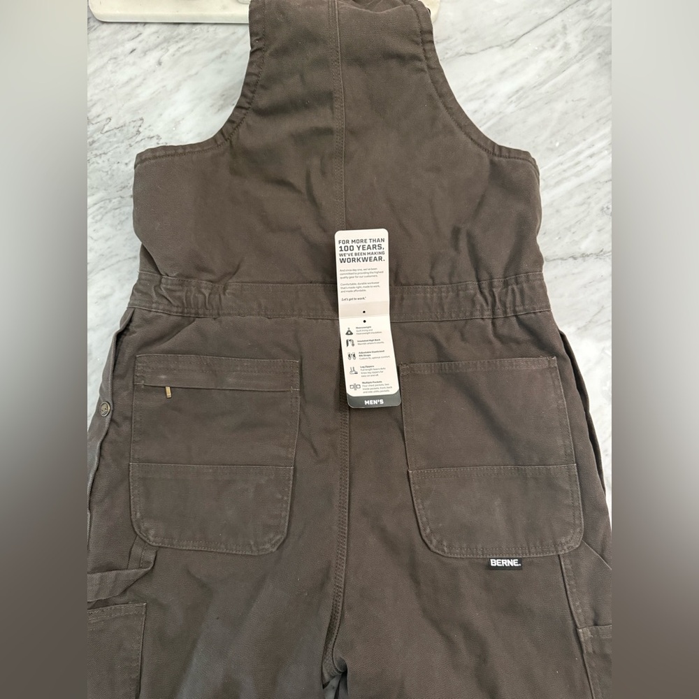 Like New! MOVING! EVYTHNG MUsT GO! Berne Men Insulated Washed Duck Bibs Overall - Picture 3 of 16